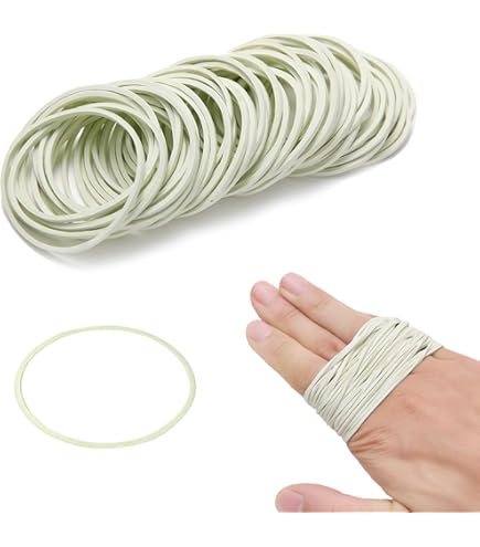 Elastici In Gomma Naturali - 50 Pezzi, 5mm Larghezza, 100mm Diametro, Colore Rosso