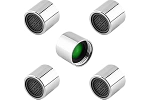 MroMax Lot de 5 aérateurs de robinet de 18 mm universels femelles pour robinet de salle de bain, de toilettes, de cuisine et de lavabo