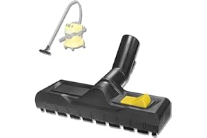 QWYTLROX Buse de Sol 35 mm Compatible avec Kärcher WD3 WD4 WD5 WD6 – Brosse Aspirateur Humide et Sec avec Pédale de Commutation, Roues Latérales, Accessoire de Rechange pour Sols Durs et Tapis