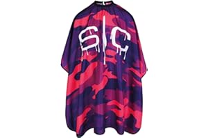 STYLECRAFT Friseurumhang | Friseurumhang | mehrfarbig | verstellbarer Verschluss | antistatisch und wasserabweisend | 100% Polyester | schnelltrocknend | 146 x 140 cm