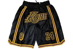 Kdtoll Pantalones NBA Hombre - Pantalones Cortos Lakers de Baloncesto para Verano y Deportes al Aire Libre - Shorts de Entrenamiento de Secado Rápido con Bolsillos