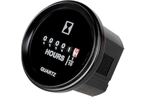 HonorMeet Mechanischer Betriebsstundenzähler, AC110V bis 250V, Stundenprotokoll für die Wartung, wasserdichtes Design für Rasenmäher, Traktor, Kompressor, Boot, Marine, Jetski (AC110V-250V)