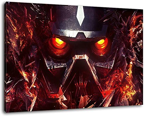 Killzone size 47"x31,5" painting on canvas, XXL huge Pictures completely framed with stretcher, Art print on wall picture with frame
