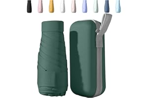 SYKEROUT Ombrello Piccolo, Mini Ombrello Tascabile, Ombrello Da Viaggio Da Viaggio Pioggia e Sole Piccolo Compatto Ombrello Da Donna Piccolo Ombrello Anti-Uv Per Pioggia
