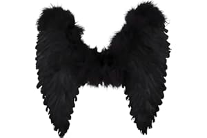Boland Black Wing for Adults - Durable, Lightweight, Perfect for Costumes, Cosplay, Halloween & Themed Events, Adjustable Fit