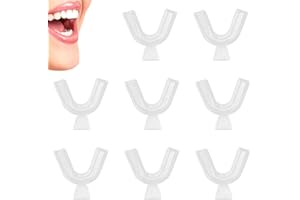 DACATOOW 8Pcs Teeth Whitening Trays, Transparent Thermoplastic Teeth Whitening Gum Shield, for Bleaching Grinding Protecting