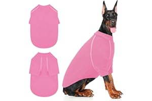 IECOii Maglione per cani di taglia grande, XXXXL, per cani di taglia XL, per cani di taglia XL, per cani di taglia XL, per cani di Natale, doberman, alano, rosa, 4XL