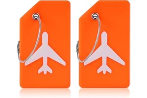 ‎FLINTRONIC Flintronic 2 Stück Kieselgel Kofferanhänger Koffer, Gepäckanhänger ID Etikett, Tags mit Namensschild Adressschild, Kofferanhänger Koffer Reisezubehör