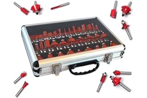 GLORIASHOPONLINE FRESE LEGNO GAMBO 8 MM X PANTOGRAFO CORNICI SET KIT 35 FRESA IN VALIGETTA