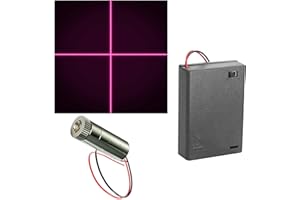 CTRICALVER 1 sztuki 405nm 3-5V liliowy laserowy moduł diody w/kierowca tworzywo sztuczne obiektyw + 1 uchwyty na baterie AA