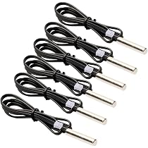 Sondes Température NTC 10K - 5 Pièces, 40cm - Pour Climatiseur, Thermomètre - Epoxy