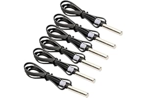 HAILEGE Jambe de requin 6pcs Capteur de température NTC 5K + 10K 1% NTC B3950 Sonde étanche Thermistance Précision Capteur de température Sonde de température de précision 1M