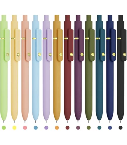 Lanxivi KACO Retractable Gel Pens Color Ink, Extra Fine Point (0.5