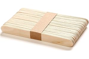 HIKYSKIN Lot de 50 bâtonnets de cire jetables en bois - Spatules applicatrices de cire pour épilation complète du corps