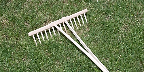 Traditioneller Vollholz-Rechen ‚Holzer‘- Handwerksqualität aus Österreich B52cm-15 Z inken - 4