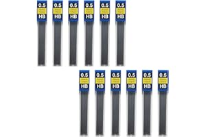 WBZOWRB Minas de 0,5 mm, Minas de portaminas irrompibles de 0,5 mm, escriba de manera suave y clara, 144 piezas