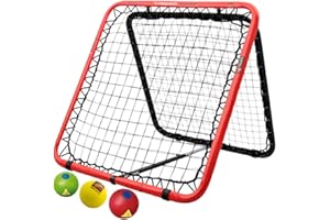 Crazy Catch Cricket Coaching Pack Wildchild Classic 2.0 - Rebound Net + 3 traffic vision ball pack for Hockey and Cricket