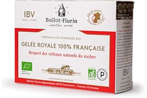 BALLOT-FLURIN Ballot Flurin - Préparation dynamisée à la Gelée Royale Française Bio - Fabriqué en France - Certifié Paléo - 10 Ampoules