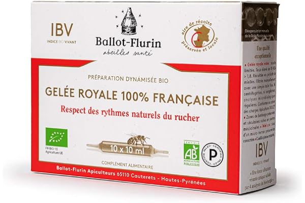 Ballot Flurin Complément Alimentaire Préparation Gelée Royale Française BIO