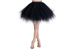 Wedtrend Jupe Courte Tutu Danse en Tulle Style Rétro Carnaval Halloween Noël Multicolore