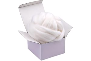 RAMLUR 3.52oz Needle Felting Wool, Wool Felting Yarn, Soft Wools Roving Yarns with Box, Ideal for Needle Feltings Spinning Weaving DIY Craft