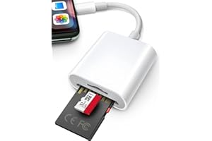 AGEEMY [Apple MFi Zertifiziert] iPhone SD Kartenleser, SD/Micro SD Kartenleser für iPhone Kamera Kartenlesegerät, Dual Kartensteckplatz Speicherkartenleser, Lightning SD/TF Kartenleser für iPhone 8/14/13/12