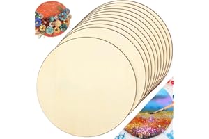 LANSKYLAN 12 Pcs Rondin de Bois 30 cm de Diametre Rondelles Bois Brut Tranche de Bois Ronde Disques de Bois Gros Rondin de Bois Brut Tranche de Rondin de Bois pour Peinture Artisanat Déco de Fête