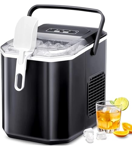 Gralara Eiswürfelmaschine Arbeitsplatte - Kompakt 19,2x10,5x12,8cm