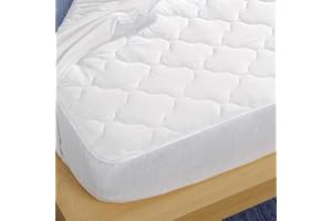 SUPER MUNDO SM Super Mundo - Protector de Colchón Acolchado Reversible Microfibra 150x190 cm / 150x200 cm, Funda de Colchón Acolchado 240 gsm,Transpirable Antiacaros Absorbente(Cama 150)