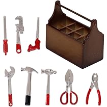 Set De 25 Accessoires De Chantier Pour Lutins – Mini Cônes, Outils Et Briques – Décoration Miniature En Bois Et Alliage – Cadeau Noël Ou Anniversaire