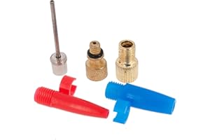 esKapad Kit 5 Embouts de gonflage : Aiguille, Presta, Schrader, Bouée