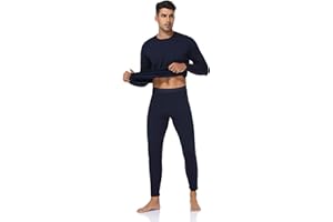 North Bund Ensemble de sous-Vêtements Thermiques Homme Manches Longues, Polaire Thermique Haut & Bas Hiver, Respirant Ski Maillot Pantalon Randonnée Entraînement Baselayer Chaud Ultra Légère/Épais