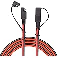 Liwinting SAE Connector Cable, Car Extension Cable, SAE to SAE 2-Pin Quick Connect/Disconnect Extension Wiring Harness 16AWG
