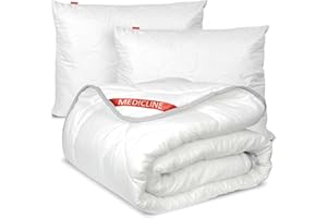 EDANTI Antyalergiczna haftowana kołdra całoroczna silikon 160 x 200 cm + 2 poduszki 70 x 80 cm