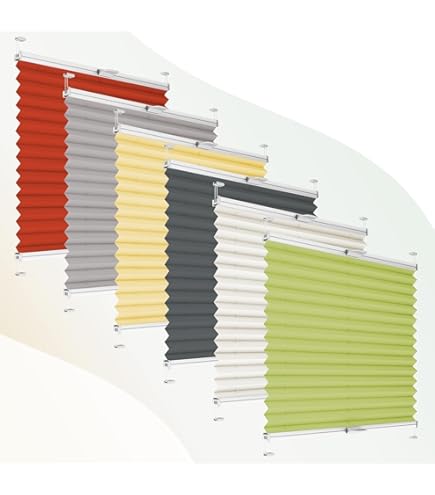 Sonello Plisségordijn Klemmfix zonder boren 55cm x 160cm grijs rolgordijnen met klembeugel Plissé voor raam/deur geplooide met klemmen ondoorzichtig voor inkijkbescherming zonwering rolgordijn