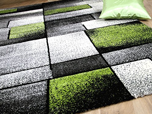Designer Teppich Brilliant Grau Grün Fantasy in 5 Größen - 3