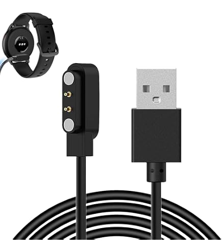 2x Câble Chargeur Magnétique Universel 2 Broches 2.84 Mm – Compatible Montres Connectées & Trackers Fitness, 60 Cm