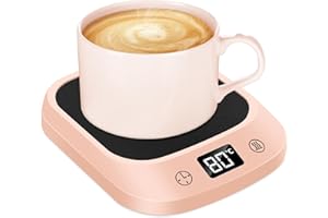 ‎GARMEE Tassenwärmer für den Schreibtisch mit 4 Temperaturstufen, Kaffeewärmer mit 12-Stunden programmierbarem EIN-/Ausschalt-Timer,Teewärmer mit Terminplanungsfunktion und LED-Digitalanzeige
