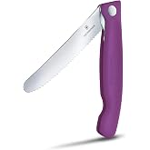 Victorinox Swiss Classic Folding Picnic, Serrated Edge, 11 cm | Ideal for fruit, vegetables and rolls. Safely foldable stainl