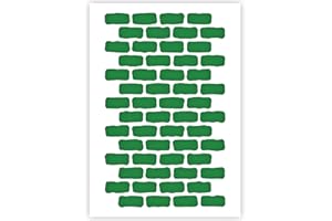 QBIX - Stencil a forma di mattoni per dipingere su legno, tela, carta, tessuto, pavimenti, pareti e piastrelle, riutilizzabile, per creazioni fai da te e lavori artistici, formato A3 29,7 x 42 cm