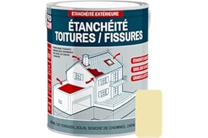 PRO COM Peinture, résine d'étanchéité toiture, réparation tuiles, fissures, anti-fuites, décore, protège, plusieurs coloris 0.75 litres