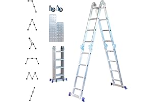 HOSTRÖM Scala pieghevole articolata STAVALANCE 4x4 gradini, ponteggio multifunzione, separatore di muro, sgabello, 2 piastre per piattaforma di lavoro, Hostrom