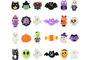 ONBAGLST 24 PCS Halloween Squishies Toys Kawaii Hallowen Mochi Squishy Stress Reliever Anxiety Toys for Halloween Party Favors Party Bag Fillers