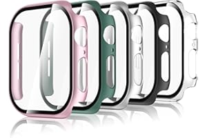 Bigqin 5 Pieces Screen Protector Compatible with Apple Watch Series 11 10 46mm, with Tempered Glass, Full Cover, Anti-Scratch Protective Case Compatible with iWatch 11 10 46mm