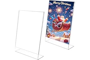 Aieraczy 2 Pezzi Espositore Plexiglass A5, Plexiglass Trasparente Porta Menu Da Tavolo, Porta Menù Acrilico Per Ristoranti, Caffetterie, Uffici, Foto