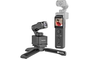 FEIYUTECH Feiyu Pocket 3 avec Poignée de télécommande [Officiel], Caméra Sport 4K avec Stabilisation Anti-Vibration sur 3 Axes,Ultra HD 12MP,Vue Large 130°,MIC intégré,pour Le Vlogging,la plongée
