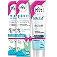 Veet Pure Hair Removal Cream for Women For Sensitive Skin - 100g Pack Of 2 | Suitable for Legs, Underarms, Bikini Line, Arms