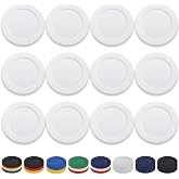Berglander White Plastic Plates 12 Pieces 25cm Flat Plates Reusable Salad Plates Pasta Bowls Easy to Carry for Home Garden Pi
