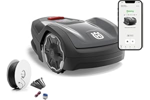 Husqvarna Mähroboter Automower Aspire R4 für 400 m² Fläche I Akku Rasenmäher Roboter, Steuerung per Connect App (inkl. Sprachsteuerung, WLAN, Bluetooth) mit Installations-Kit