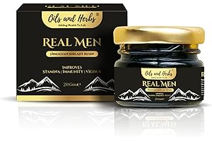 Real Men Himalayan Shilajit Resin by Oils and Herbs UK - 100% Pure - Lab Tested -Destroyer of Weakness (100g)